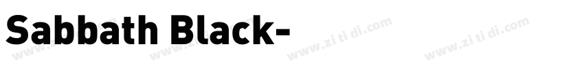Sabbath Black字体转换